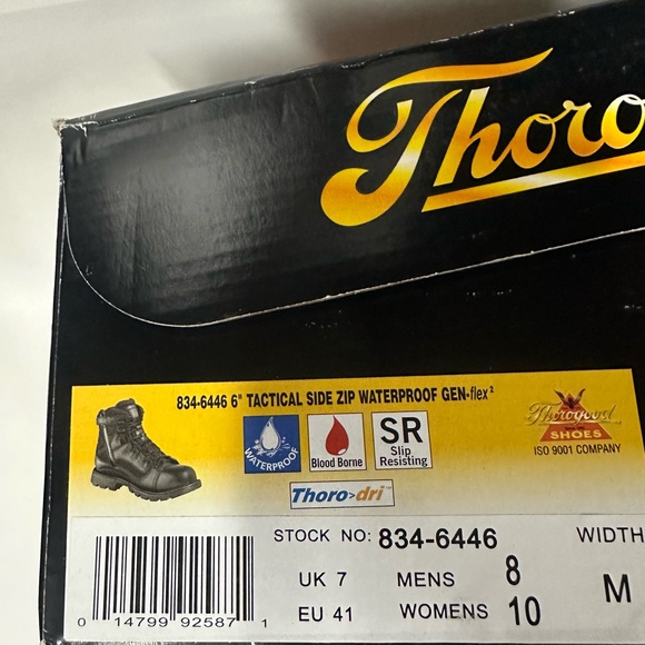 Thorogood 6” Tactical Side Zip Waterproof Gen-flex Boots NEW IN BOX main image 6